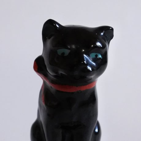 MM075　ヴィンテージ黒猫置物（Good Luck）