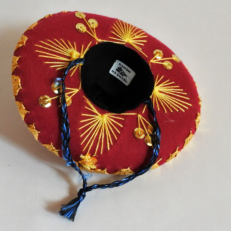 ソンブレロ　メキシコ産 メキシコ産【Sombrero】 ソンブレロ 赤 メキシコ雑貨 買付け品