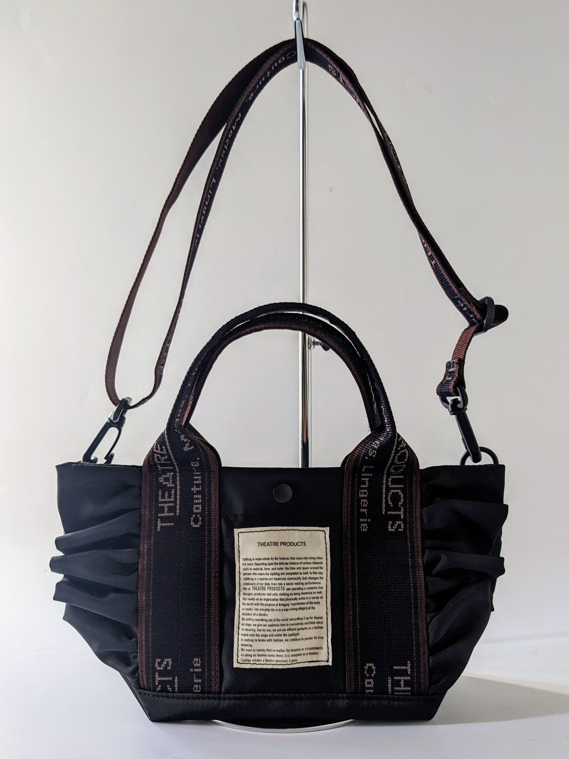 シアタープロダクツ NYLON FRILL 2WAY BAG “THAMES”-S-/NAVY