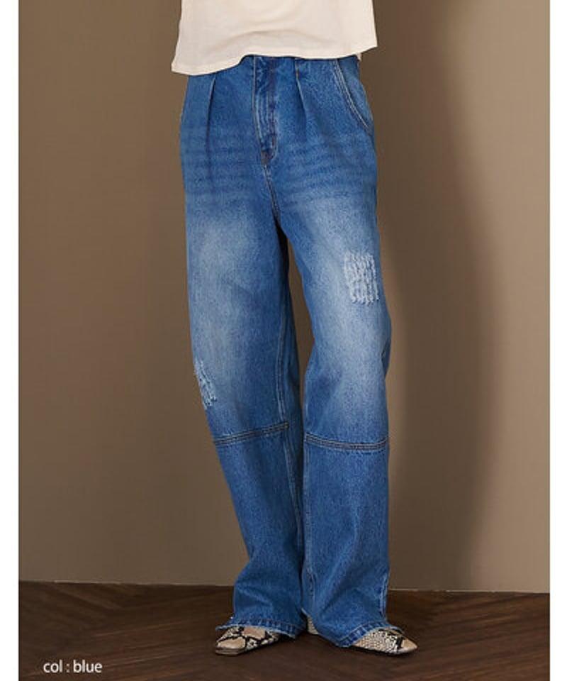 YENN [Y253-31101] HIGHRISE TUCKWIDE PT | diam