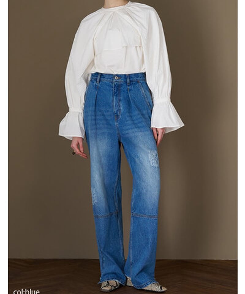 YENN [Y253-31101] HIGHRISE TUCKWIDE PT | diam