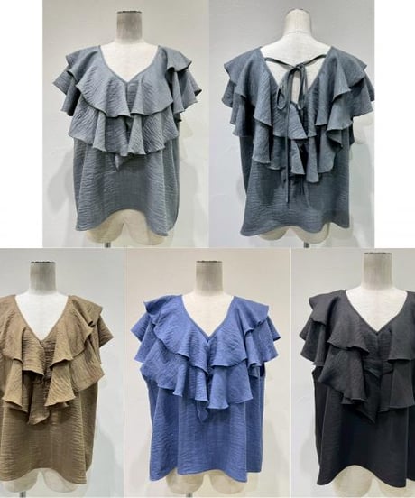 CYAN tokyo   レイヤーフリルフレンチTOPS　　[601481]