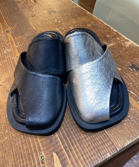 ALL BLACK  レザーカバーサンダル（99--ALL-500-2233)