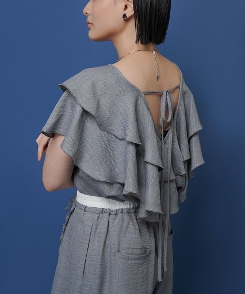 CYAN tokyo レイヤーフリルフレンチTOPS [601481] | diamon