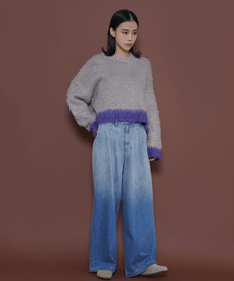 グラデーション花柄ルームウェア 花柄 ルームウェアセット 婦人 パジャマ 長袖 綿100% Vネック 前開き