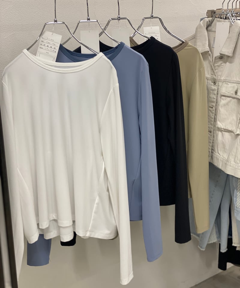 CYAN TOKYO バックギャザーPUジョーゼット CYAN TOKYO】バックギャザーPUジョーゼットTOPS/510300
