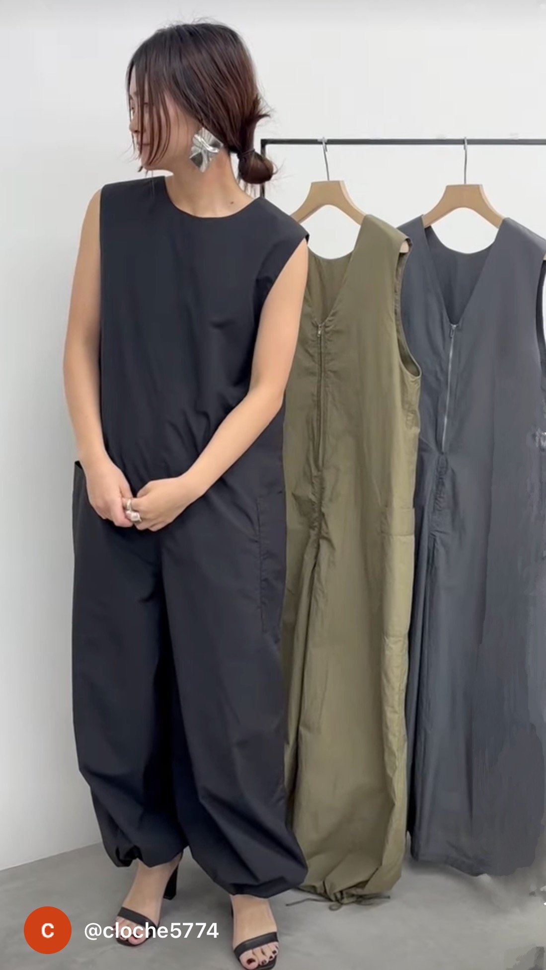 cloche サロペット CLOCHE ナイロンサロペット（512-86560) | diamondrouge
