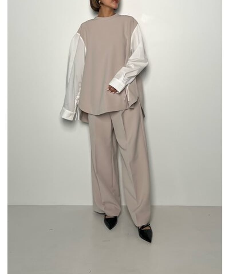 美品】定価12.2万円 DGローズ柄シャーリングブラウス 40（CHIGNON 