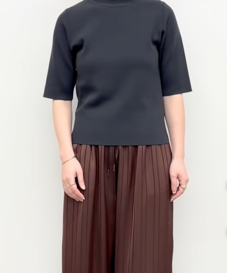 CLOCHE   5分袖ニットトップス[652-85509]
