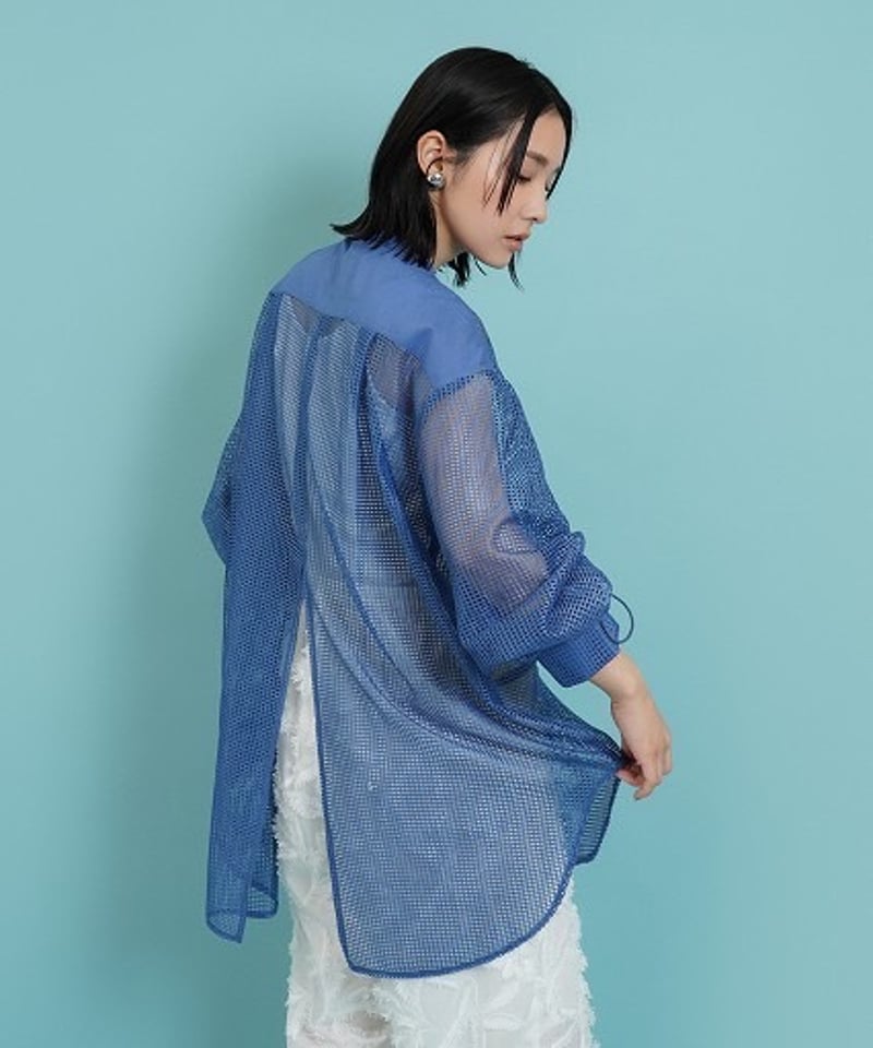 CYAN Tokyo カフスアレンジメッシュシャツ(510309) | diamondrouge CYAN Tokyo カフスアレンジメッシュシャツ(510309) | diamondrouge