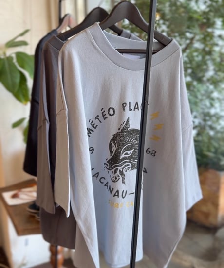 Le Vent Soufflé オーガニックコットン半袖ボックスプリントT　METERO PLAGE(26S-P21B)