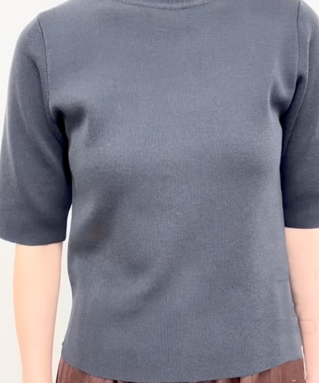 CLOCHE   5分袖ニットトップス[652-85509]
