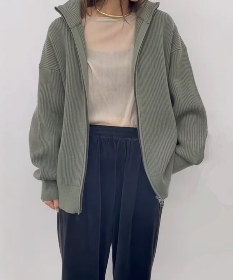 CLOCHE タートルネックニットブルゾン(452ー85537) | diamondrouge CLOCHE タートルネックニットブルゾン(452ー85537) | diamondrouge