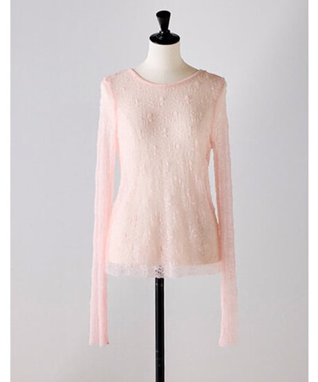 Mewl     [M263-83147] ﾚｰｽﾛﾝｸﾞｽﾘｰﾌﾞTOPS