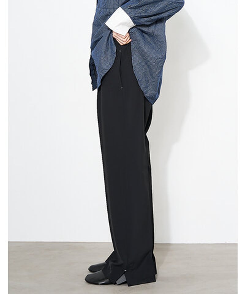 YENN [Y253-32085] SIDE SLIT SLACKS | diamondrouge