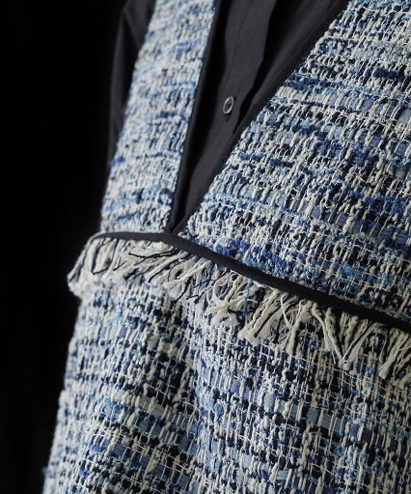 CYAN toKyo バックオーバートリムツイードベスト [610436] | dia