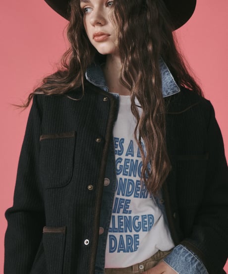 Le Melange ラバープリントロングTシャツ（8551001）