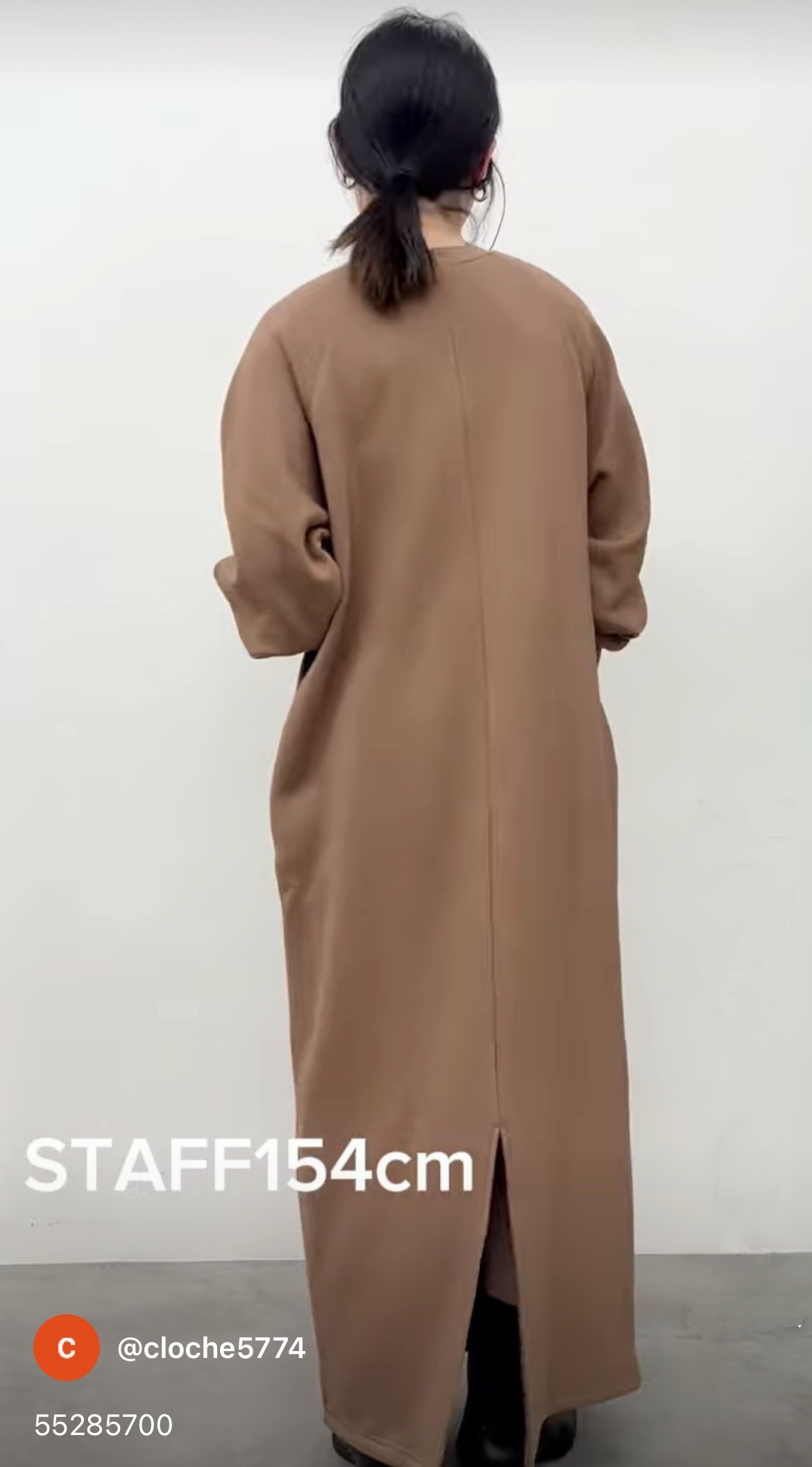 Cloche リブスリーブロングワンピース（552-85700) | diamondrouge