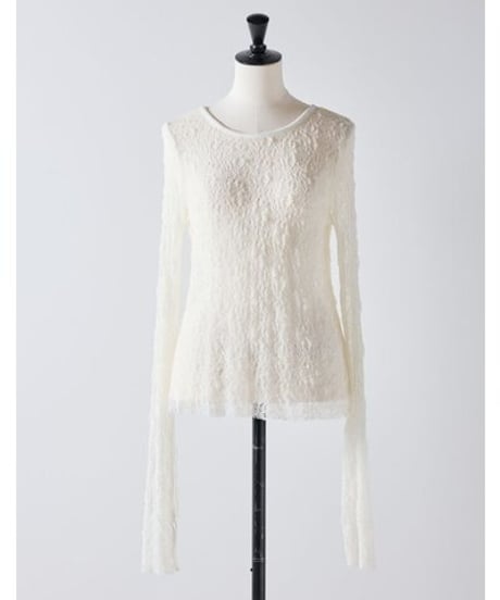 Mewl     [M263-83147] ﾚｰｽﾛﾝｸﾞｽﾘｰﾌﾞTOPS