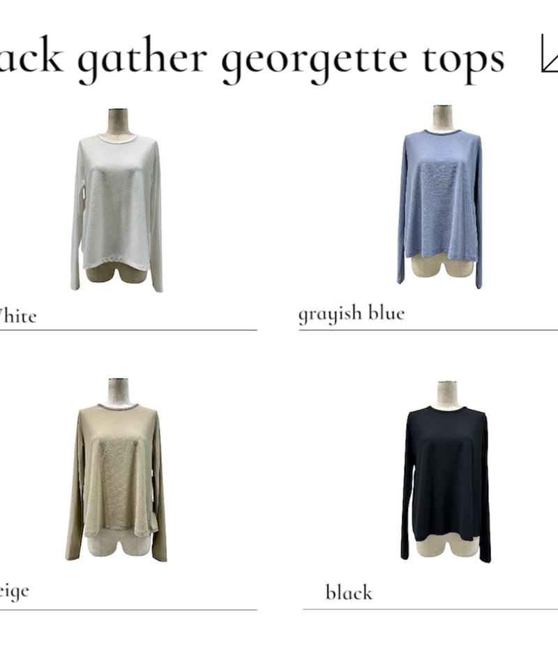 CYAN Tokyo バックギャザーPUジョーゼットTOPS(510300) | diamon