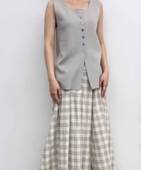 CLOCHE   チュニック丈スクエアタンクトップ[612-85631]