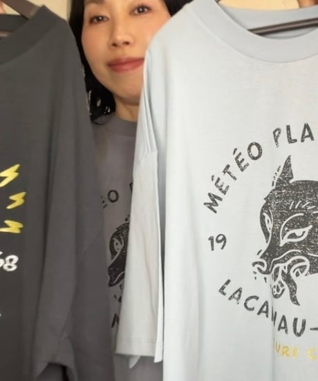 Le Vent Soufflé オーガニックコットン半袖ボックスプリントT　METERO PLAGE(26S-P21B)