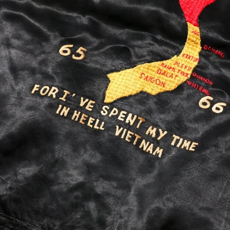 <THRIFTY LOOK > SOUVENIR VIET-NAM 1965 JACKET -VELOUR-