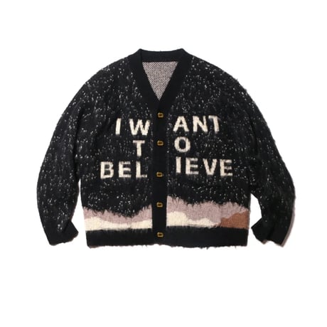 <NATAL DESIGN>I WANT TO BELIEVE KNIT CARDIGAN【2colors】