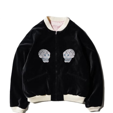 <THRIFTY LOOK > SNAKE & SKULL SOUVENIR BLOUSON