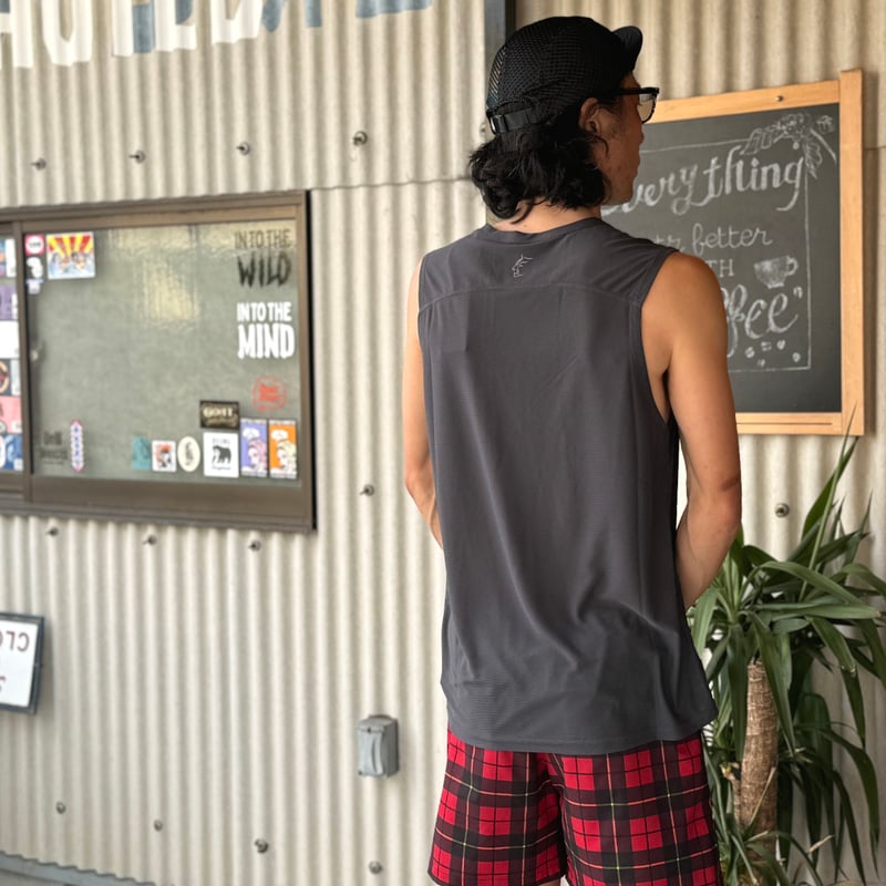 ranor | ラナー> TARTAN CHECK MIDDLE SHORTS RED