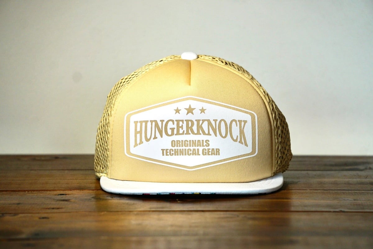 新品HUNGERKNOCK ORIGINALS ハンガーノック　ツバ短　キャップ TSUBATAN CAP。 ハンガーノックオリジナルス代表作であるツバ短
