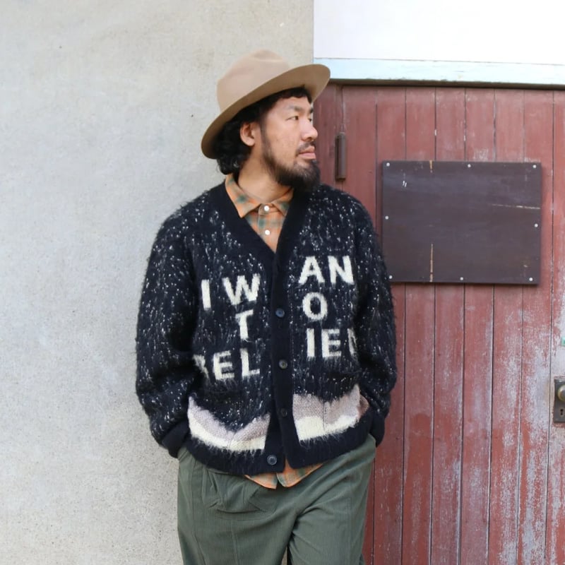 NATAL DESIGN I WANT TO BELIEVE カーディガン L I WANT TO BELIEVE KNIT CARDIGAN - NATAL DESIGN ONLINE SHOP