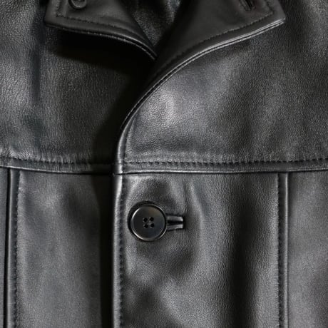<TOWNCRAFT >LEATHER CAR COAT