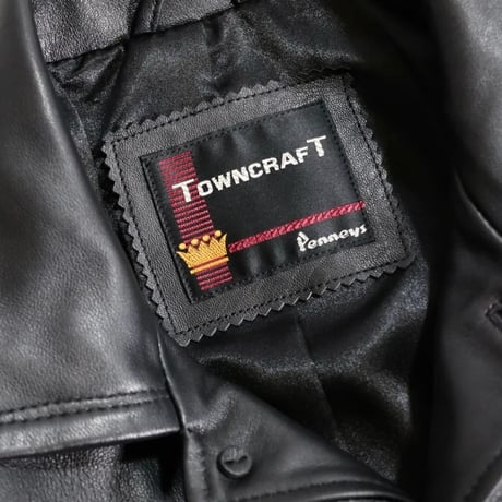 <TOWNCRAFT >LEATHER CAR COAT
