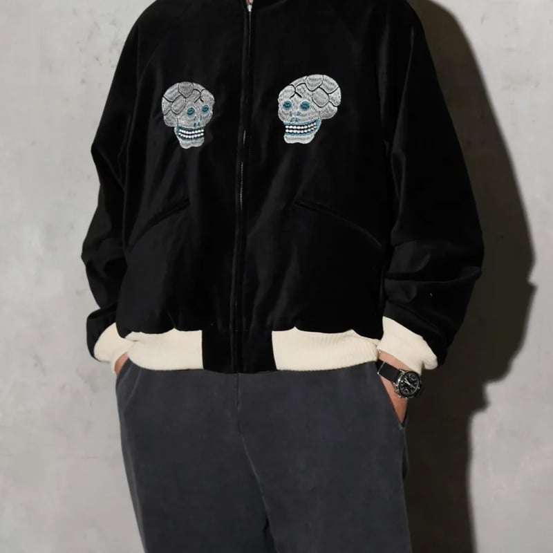 ジャケット・アウター Roen semantic 00s archive skull jacket Roen / semantic designコラボジャージジャケット M ブラック O-24-05