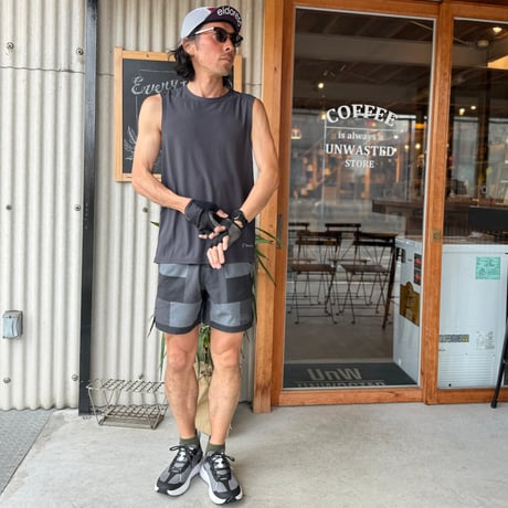 <ranor | ラナー>  PATCHWORK MIDDLE SHORTS