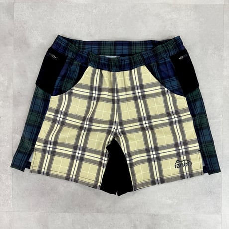 <ranor | ラナー>  TARTAN CHECK CRAZY MIDDLE SHORTS  BEIGE