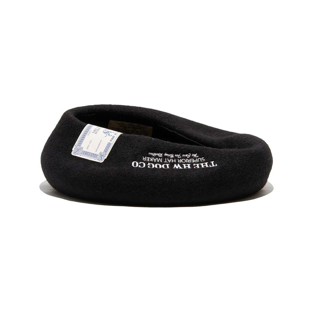 THE H.W DOG&CO.>EMBROIDERY BIG BERET - Black |