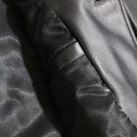 <TOWNCRAFT >LEATHER CAR COAT