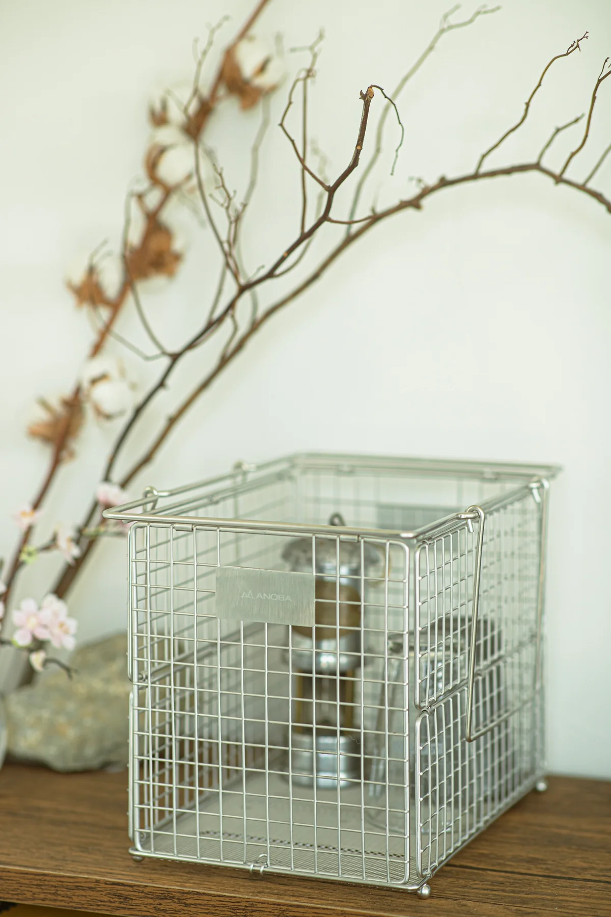 ANOBA | アノバ> フォールディングワイヤーバスケット M SUS Ver | UNW