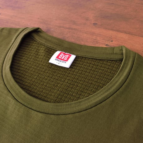 <B.V.D>瞬暖GRID-TEC+ Crew-neck Thumbhole【3colors】