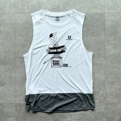 <HUNGERKNOCK ORIGINALS | ハンガーノックオリジナルス> HUNGERKNOCK Dry TANK / ホワイト/グレー