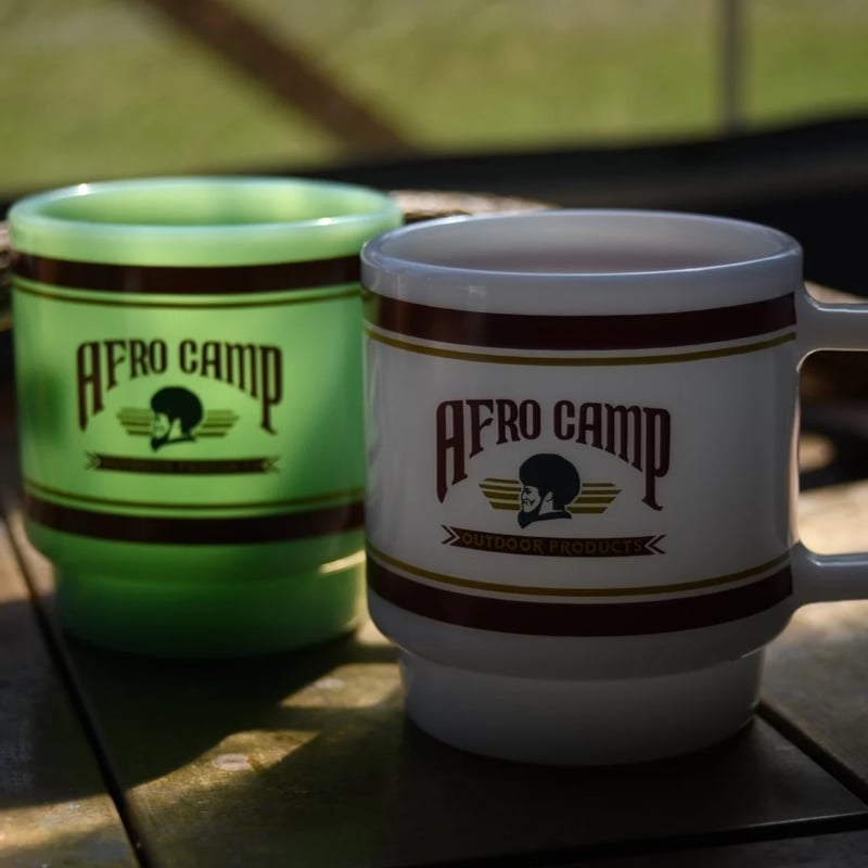AFRO CAMP MILKGLASS ネルデザインワークスミルクグラス AFRO CAMPING