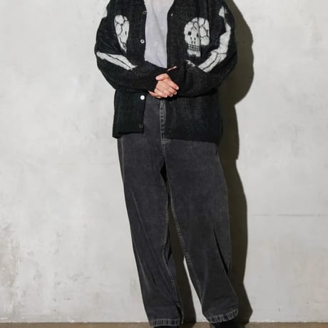 <THRIFTY LOOK>RAGLAN SLEEVE SOUVENIR CARDIGAN
