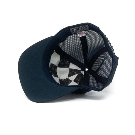 <THE AMPAL CREATIVE >RATASUS Trucker Snapback Black