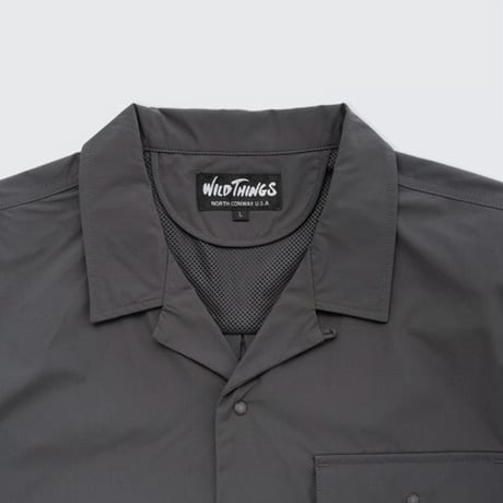<WILD THINGS> OPEN COLLAR POCKET SHIRTS【2colors】