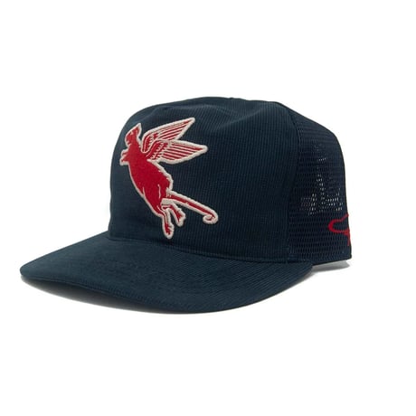 <THE AMPAL CREATIVE >RATASUS Trucker Snapback Black
