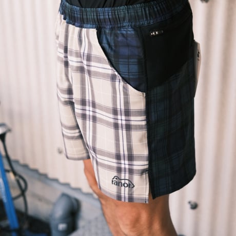 <ranor | ラナー>  TARTAN CHECK CRAZY MIDDLE SHORTS  BEIGE