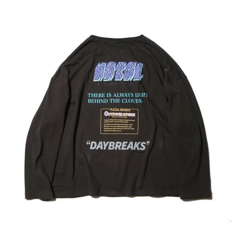 <NATAL DESIGN>HEMP LONG SLEEVE TEE WIDE PRINTED DAYBREAKS 2【2colors】