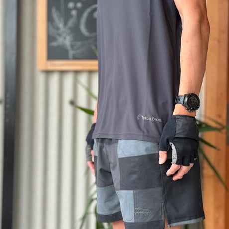 <ranor | ラナー>  PATCHWORK MIDDLE SHORTS